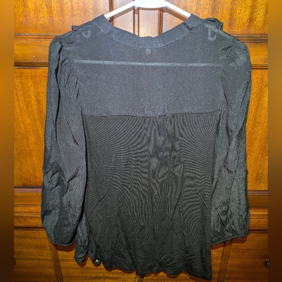 Black Ruffle Top - Picture 3 of 11